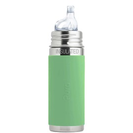Pura kiki ISOLIER Baby Bottle Stainless Steel with Teat 250 ml (Moss)