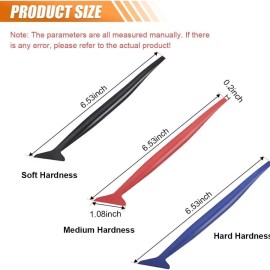 NoBrand Wrapping Vinyl Tool Kit, 3 in 1 Flexible Micro Squeegee Set, Corner Squeegee Cur