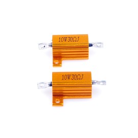 LM YN 10 Watt 30 Ohm 5% Wirewound Resistor Electronic Aluminium Shell Resistor Gold (Pack of 2)