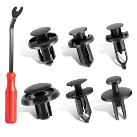 Auto Dynasty 120 Pcs Bumper Clips Nylon Rivets Car Clips Fasteners Push Retainer Kit Pin Rivets Set Door Trim Panel Fender Clips Fit for Ford GM Toyota Honda Chrysler