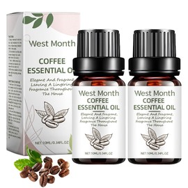 2 Stück Kaffeeöl,10ml Coffee Essential Oil,ätherisches Kaffeeöl für Die Aromatherapie,Pure Coffee Essential Oil,Kaffeeöl Gegen Falten,Zur Verwendung in Parfüms Badebomben Kerzen und Seifen