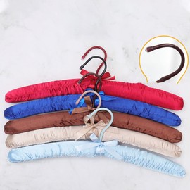 5 Pack Solid Sponge Hanger Non-Slip Wrapping Padded Hangers Clothes Hanger for Closet Wedding Dress Women Clothing