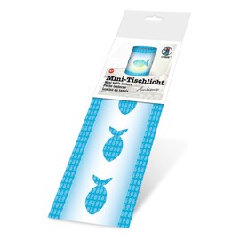 Ursus 18400047 - Mini-Tischlichter Ambiente, Joy, Fische, 5 Blatt, aus Transparentpapier, ca. 10 x 27 cm, 115 g/qm, Durchmesser ca. 8 cm, einseitig bedruckt, ideal als Tischdeko