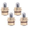 4PCS Joystick Handle Button Head Rubber Sealing Metal Push Rod