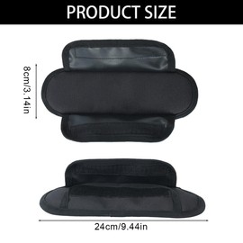 OUDQFCJ 2 Pcs Black Universal Shoulder Strap Pad Replacement Shoulder Pad Air Cushion Shoulder Relief 24 x 8 cm