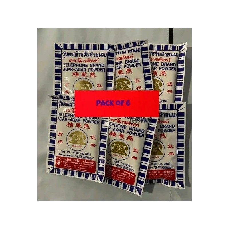 Telephone Pack of 6 - Agar Agar Powder Telephone Brand