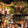 100FT G40 Solar String Lights, Globe Outdoor String Lights with