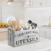 TIANLIN Wooden Utensil Holder, Large Utensil Organizer for Kitchen Counter,