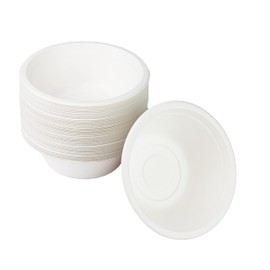 Love Nature Ecological Soup Bowls Disposable Made of Sugar Cane Cutlets 500 ml Pack of 50 - Soup Bowls - Soup Bowl - Disposable Bowls - Soup Bowls - Disposable Soup Bowl