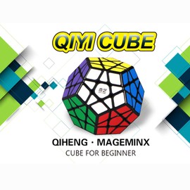 QYTOYS Toys Megaminx Speed Cube Puzzle Toy,3x3x3 Pentagonal Speed Cube Dodecahedron Magic Cube Puzzle Toy,Brain Teaser Puzzle Qiyi-QiHeng ABS Square Puzzle Cube Black
