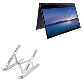 BoxWave Stand and Mount Compatible with ASUS Zenbook Flip S13 OLED (UX371) - Compact QuickSwitch Stand, Portable Multi Angle Viewing Foldable Riser - Metallic Silver