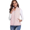 Fuinloth Women's Quilted Vest, Stand Collar Lightweight Zip Padded Gilet