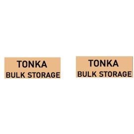 Tonka Bulk Storage water slide decal set 5.16" by 2.056"