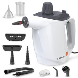 Gearwiz Handheld Steam Cleaner – Multipurpose High-Pressure Steamer with 9-Piece Accessory Set – Powerful Cleaning for Home, Kitchen, Car, and Upholstery – Chemical-Free Surface Cleaner