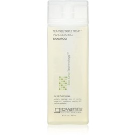GIOVANNI Tea Tree Triple Treat Invigorating Shampoo - Cooling Peppermint, Eucalyptus & Rosemary, Helps Strengthen & Rejuvenate Hair & Scalp, Salon Quality, Paraben Free - 8.5 oz (1 Pack)