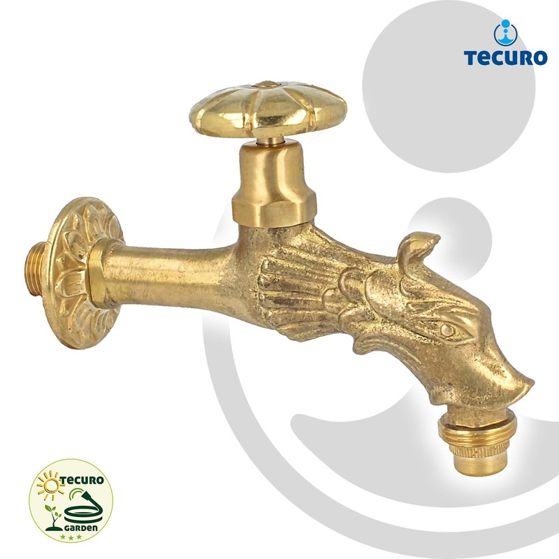Tecuro Nostalgic Garden Tap, Garden Valve with Dragon Head with