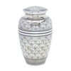 Silver Fleur De Lis Adult Cremation Urn