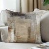 Alricc Beige and Grey Throw Pillow Covers 18X18 Brown Abstract
