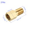 M METERXITY 2PCS Extension Connector Pipe Fitting Brass Hex Coupling