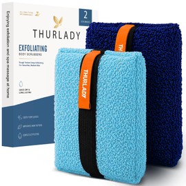 THURLADY Exfoliating Body Scrubber, Rough Body Scrubber Exfoliator, 2 Pack