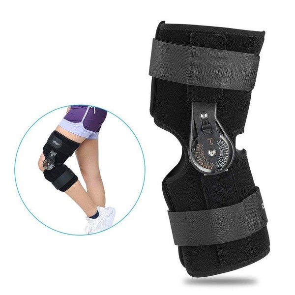 Knee Brace, Adjustable Joint Fixation, Knee Brace with Joint Stabilisation Fracture Ankle Support for Orthopaedic Ligament Injury, Safety Protection for Knee