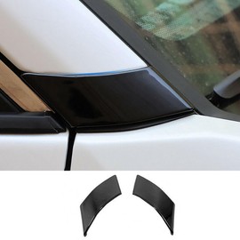 ANUNFRRE Car Accessories Fit for Toyota RAV4 2019 2020 2021 2022 2023 2024 2025 ABS Exterior Front Side Door Window A Pillar Molding Cover Trim (Black) 2PCS