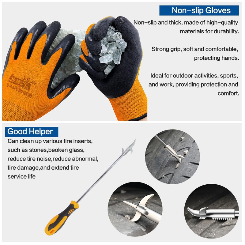 AutoChoice Emergency Snow Chains, Tire Chains with Thickened Manganese Steel