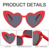 ZPLASK 4 Pcs Heart Glasses, Red Heart Sunglasses, Love Heart