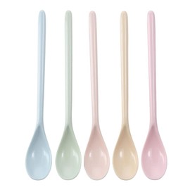 10Pcs Melamine Long Handle Spoon Candy Color Plastic Spoons 7.2inch Mixing Spoons Colorful Coffee Stirring Spoons Mixing Iced Tea Spoons for Ice Cream Coffee Tea Home Supplies