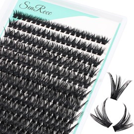 Lash Clusters Individual Lashes DIY Eyelash Extension 80D 9-16mm Mix C Curl Eyelash Clusters Lash Extension for Self Application at Home (80D-0.07C-9-16)