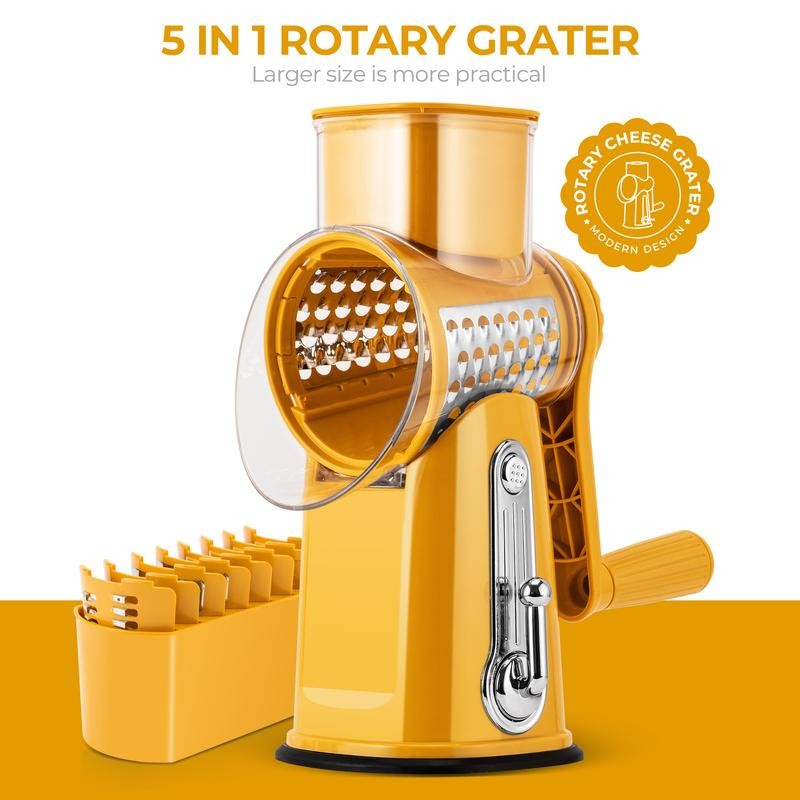 SUSTEAS Rotary Vegetable Slicer with Handle Kitchen Gadget - 5