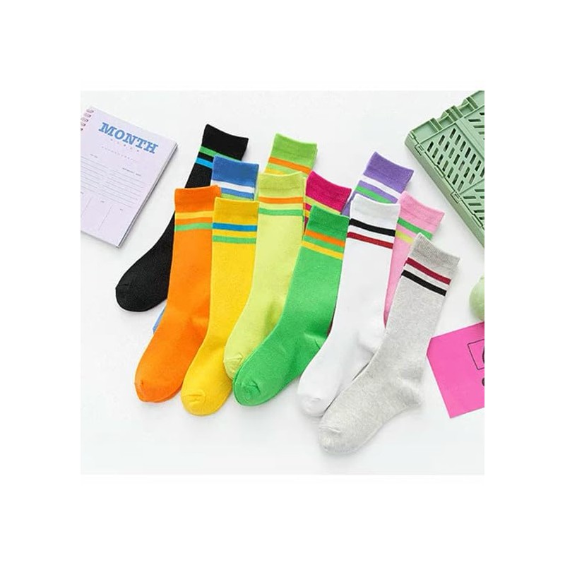 [ZGKULAEAOW] Kids High Socks, Children's Striped Socks, Boys and Girls,