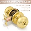 Probrico 5 Pack Entrance Door Knobs Door Lock Keyed Not