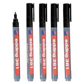 Edding 361 Whiteboard Marker, feine Spitze, 5 Stifte
