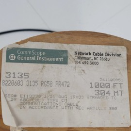 General Instrument PRICE PER FOOT - GI 3135 1/21 AWG 19X33 Aluminium Commucation Cable Type CM RG