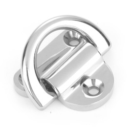 9Tong Mast Plate Deck Plate Foldable Eye Plates Stainless Steel Strong Ceiling Eyelet Plate Hook Heavy Duty Steel Lashing Eye Plate D Ring Marine Pad Eye Deck Fittings for Boats SUS316 6 mm 1/4 Inch
