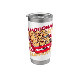 Emotional Support Happy Kawaii Chicken Nuggets Stainless Steel Insulated Tumbler