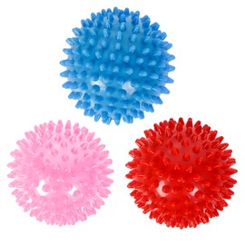 ZHAYAO 3 Pack Spiky Hard Massage Balls, Massager Rollers for Plantar Fasciitis,Muscle Soreness Massager Ball - Exercise, Neuro-Balance, Physical Therapy, 3 inches