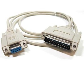 SF Cable, DB9 Female / DB25 Male Null Modem Cable (10 Feet)