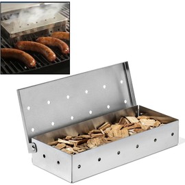 Grill Smoker Boxes,Smoke Boxes for Gas and Charcoal Grills,Charcoal Grill Accessory to Enhance Your Grilling,Stainless Steel Smoker Box.Replacement for Smoke Tube for Pellet Smoker