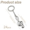 Amexo Pack of 24 Musical Notes Keychains, Music Note Keyring,