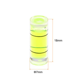 HARFINGTON 6pcs Small Cylindrical Bubble Level Vials 7x18mm PMMA Mini Horizontal Bubble Spirit Level Measuring Layout Tools for RV TV Picture Frame Hanging Tool Leveler
