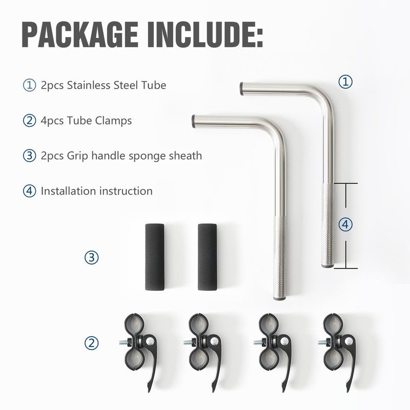 Push Wheelchair Handle Extender (300lbs Weight Capacity), Universal Wheelchair Accessories