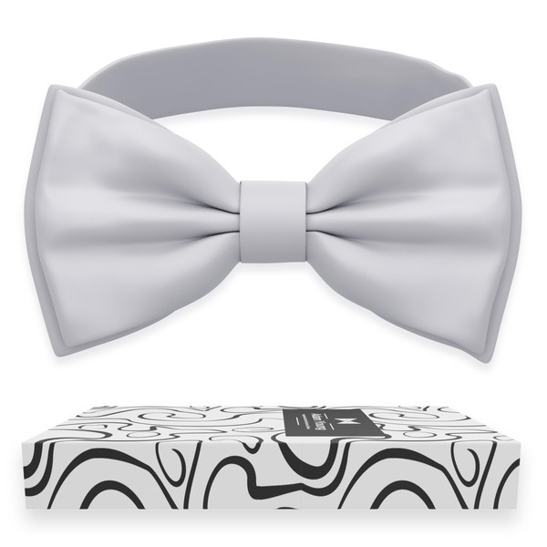Adam Young Men's Light Gray Bow Tie Pre-Tied Style Formal