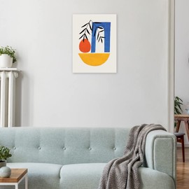 Fine Art Canvas Mykonos Sunset Canvas Wall Decor by Artist Ejaaz Haniff for Living Room, Bedroom, Bathroom, Kitchen, Office, Bar, Dining & Guest Room - Ready to Hang - 12 in x 16 in