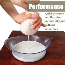 AUXIN,Cheesecloth Bags,Nut Milk Strainer,Cold Brew Bag,100% Organic Unbleached Cotton Muslin Cloth Bags,Reusable Yogurt/Coffee/Tea/Juice/Wine Strainer,Mesh Food Bags (Medium,2 Pack)