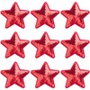 PAGOW 9 Pcs Red Star Iron-on, Sew-on Sequins Star Patches