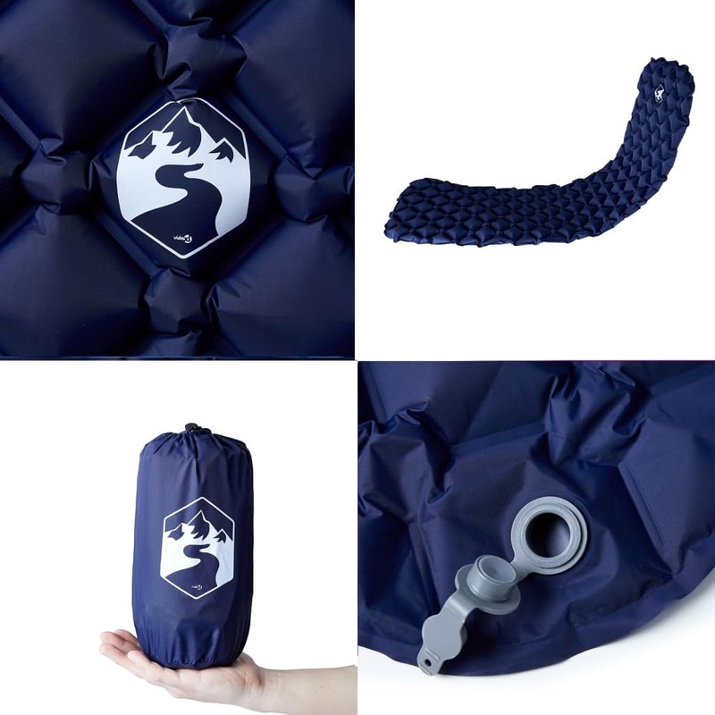 vidaXL Sleeping Mat, Waterproof Air Mattress with Carry Bag, Camping