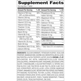 Generic Equate Mature Adult 50+ One Daily Complete Multivitamin Compare to Centrum Silver (400 Ct)