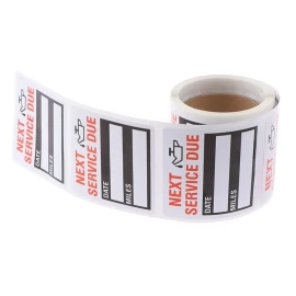 Unbranded 10Pcs Oil Change Maintenance Service Reminder Stickers Window Adhesive Labels